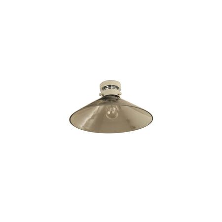 DIY Batten Fitting LGE CLR Glass CONE OD300mm w/Chrome