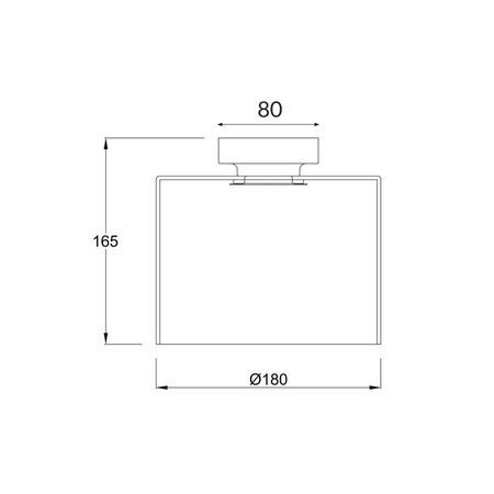 DIY Batten Fitting Smoke Glass OBLONG OD180mm w/Chrome