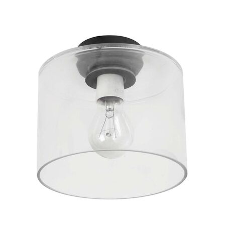 DIY Batten Fitting CLR Glass OBLONG OD180mm w/Blk