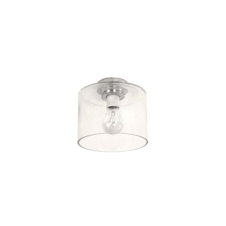 DIY Batten Fitting CLR Glass OBLONG OD180mm w/Chrome
