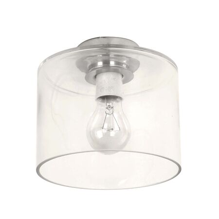 DIY Batten Fitting Smoke Glass OBLONG OD180mm w/Chrome