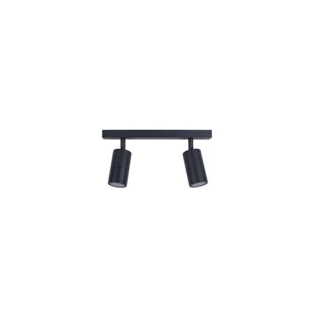 PILLAR ADJ 4 Light GU10 Blk IP44 RECT BAR B/Plate