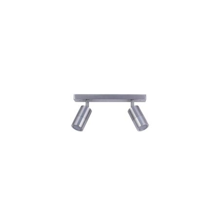 PILLAR D/ADJ GU10 Titanium IP44 RECT BAR B/Plate