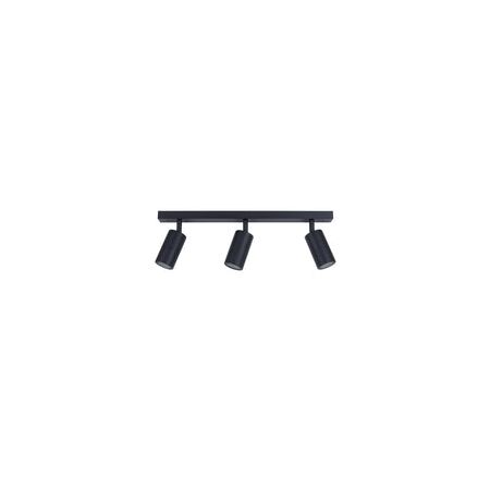 PILLAR ADJ 3 Light GU10 Blk IP44 RECT BAR B/Plate
