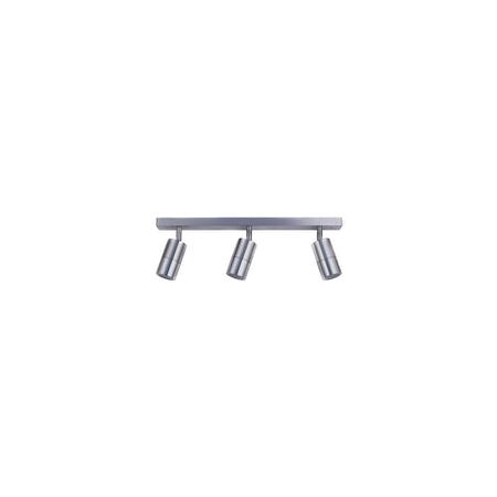 PILLAR ADJ 3 Light GU10 Titanium IP44 RECT BAR B/Plate
