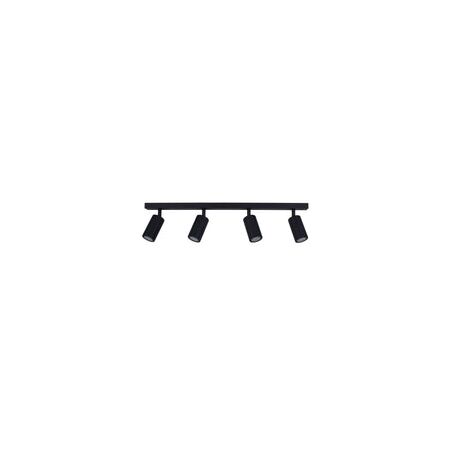 PILLAR ADJ 4 Light GU10 Blk IP44 SQ B/Plate