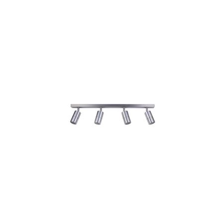 PILLAR ADJ 4 Light GU10 Titanium IP44 RECT BAR B/Plate