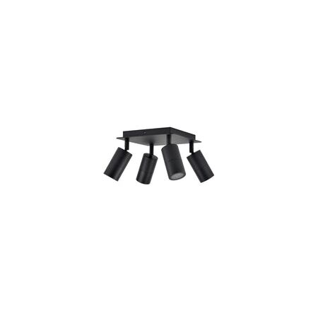 PILLAR ADJ 3 Light GU10 Blk IP44 RECT BAR B/Plate
