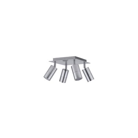 PILLAR ADJ 4 Light GU10 Titanium IP44 RECT BAR B/Plate
