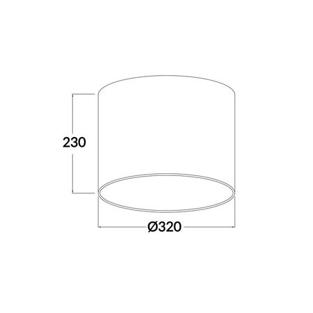 DIY Lampshade Linen Fabric DRUM OD320mm