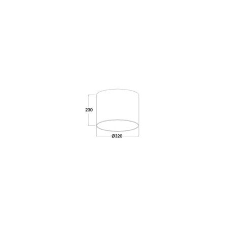 DIY Lampshade Grey Fabric DRUM OD320mm