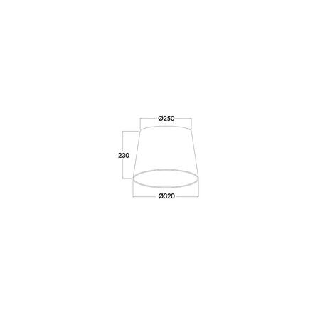 DIY Lampshade Linen Fabric SLANTED OD320mm