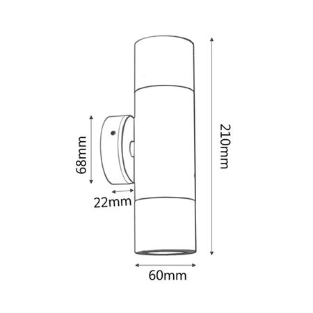 PILLAR FIXED 12V MR16 Matt Grey IP65 RND B/Plate