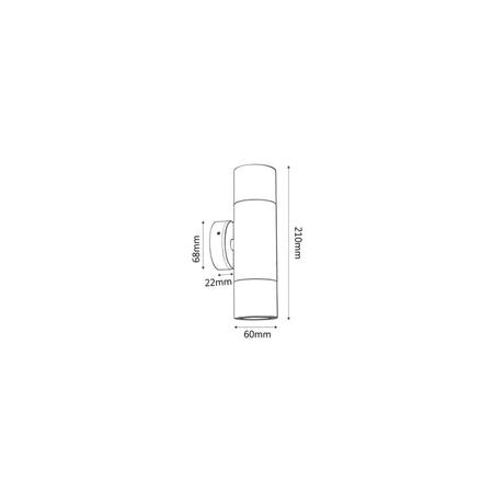 PILLAR FIXED GU10 Wh IP65 RND B/Plate