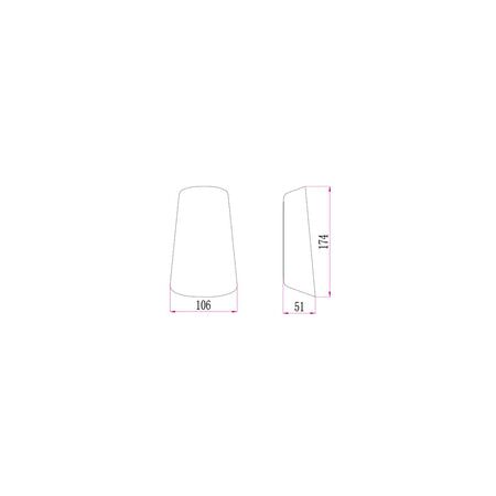 WALL S/M Up/Dn 11W CONE Matt Wh 3K IP65 Opal Diff 368 Lm