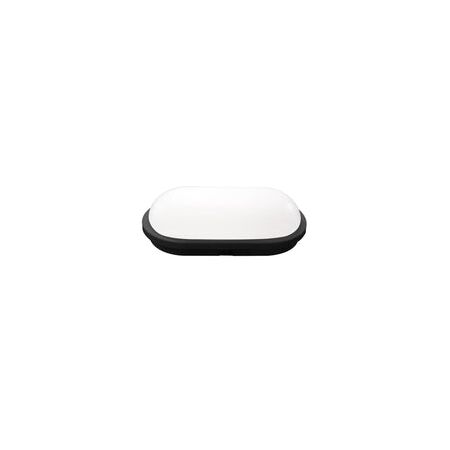 BULKHEAD 20W OVAL Blk 5K IP65 Opt Cage 1700 Lm