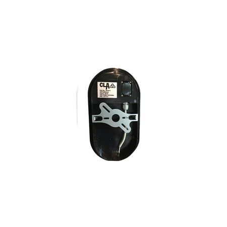 BULKHEAD 20W OVAL Blk 5K IP65 Opt Cage 1700 Lm