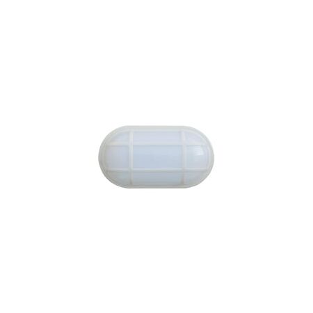 BULKHEAD 20W OVAL Blk 5K IP65 Opt Cage 1700 Lm