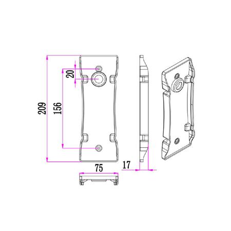 WALL S/M Up/Dn 11W LED TRI 1103 Lm IP65 TWIST Dark Grey Alt Beam