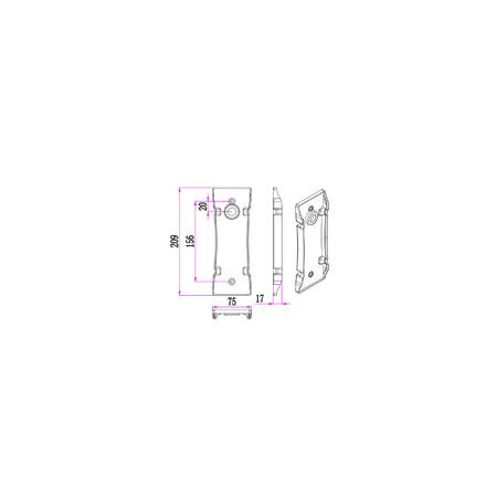 WALL S/M Up/Dn 11W LED TRI 1103 Lm IP65 TWIST Wh Alt Beam