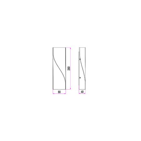 WALL S/M Up/Dn 11W LED TRI 1103 Lm IP65 TWIST Wh Alt Beam
