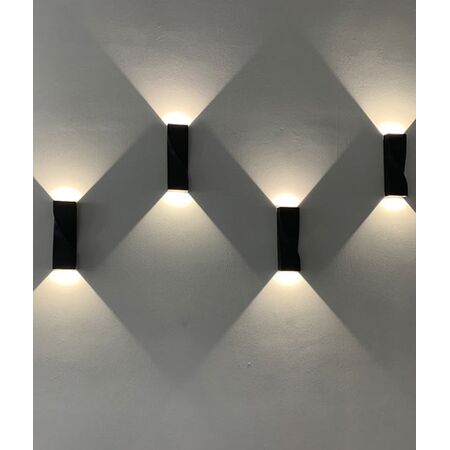 WALL S/M Up/Dn 11W LED TRI 1103 Lm IP65 TWIST Dark Grey Alt Beam