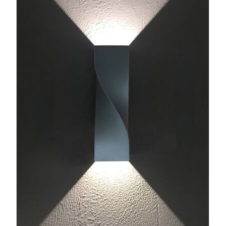 WALL S/M Up/Dn 11W LED TRI 1103 Lm IP65 TWIST Wh Alt Beam