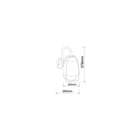 WALL S/M ES ELLIPSE Matt Wh IP44 w/cage