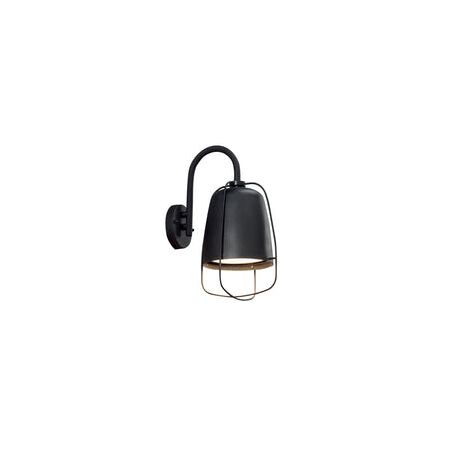 WALL S/M ES ELLIPSE Matt Blk IP44 w/cage