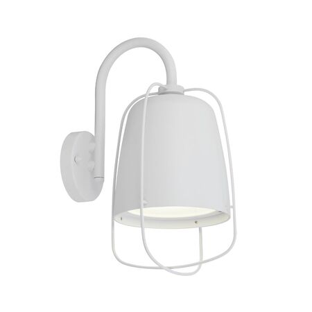 WALL S/M ES ELLIPSE Matt Wh IP44 w/cage