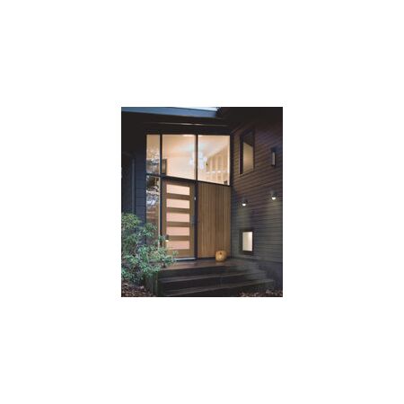 WALL S/M ES OVAL Matt Blk IP44 Opal Diff