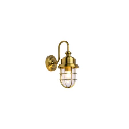 Wall S/M ES Cylinder SS304 Electroplated Brass & Brush Glass IP44 w/cage