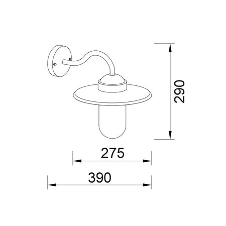 WALL S/M ES Sun Hat Matt Wh Alum IP44 Clr Glass Diff