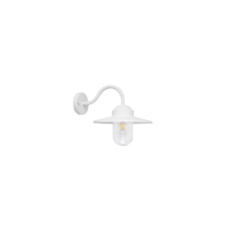 WALL S/M ES Sun Hat Matt Wh Alum IP44 Clr Glass Diff
