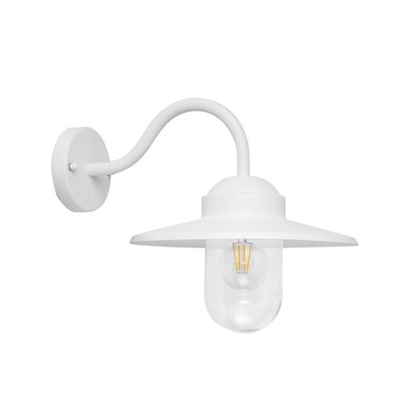 WALL S/M ES Sun Hat Galvanized  Alum IP44 Clr Glass Diff