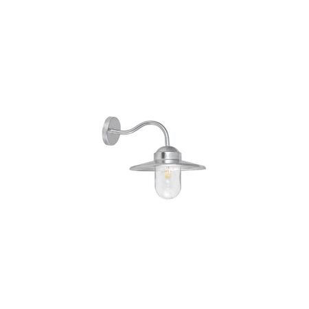 WALL S/M ES Sun Hat Matt Wh Alum IP44 Clr Glass Diff
