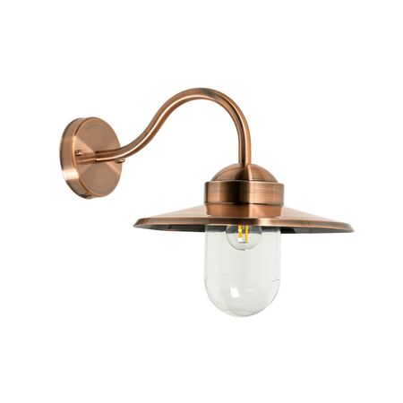WALL S/M ES Sun Hat Matt Blk Alum IP44 Clr Glass Diff