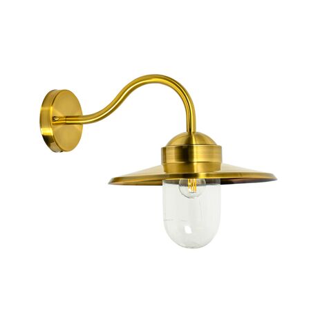 WALL S/M ES Sun Hat Matt Blk Alum IP44 Clr Glass Diff