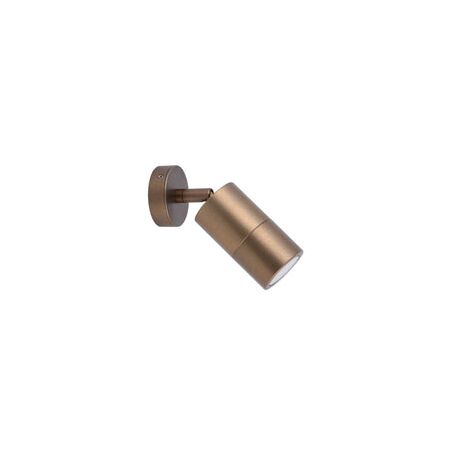 PILLAR Up/Dn GU10 Solid Aged Brass IP65 RND B/Plate