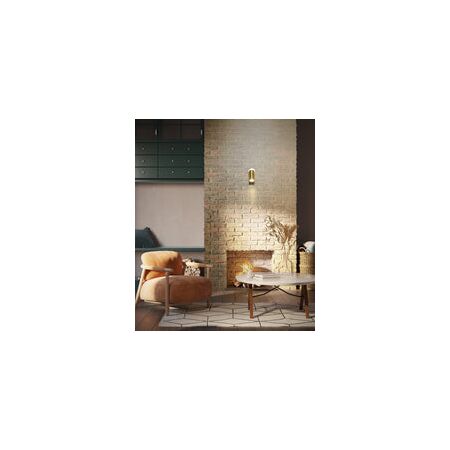 PILLAR FIXED GU10 Solid Polished Brass IP65 RND B/Plate