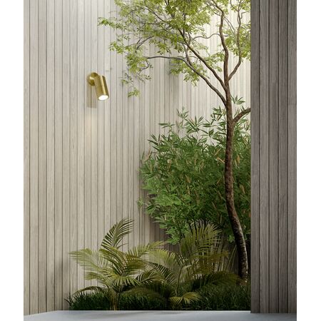 PILLAR FIXED GU10 Solid Polished Brass IP65 RND B/Plate