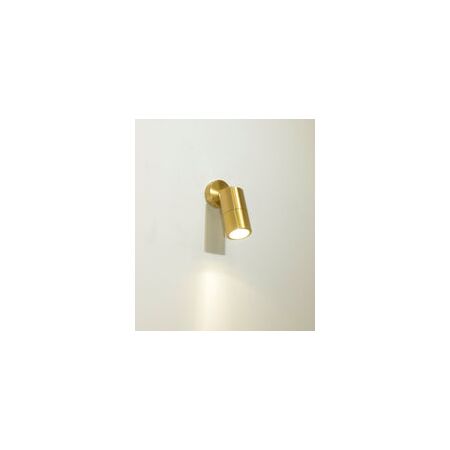 PILLAR Up/Dn GU10 Solid Polished Brass IP65 RND B/Plate