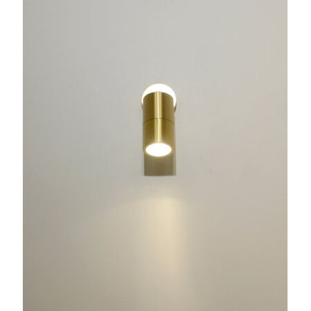 PILLAR S/ADJ GU10 Solid Polished Brass IP65 RND B/Plate