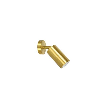 PILLAR FIXED GU10 Solid Polished Brass IP65 RND B/Plate