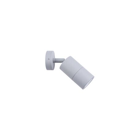 PILLAR S/ADJ GU10 Matt Grey IP65 RND B/Plate