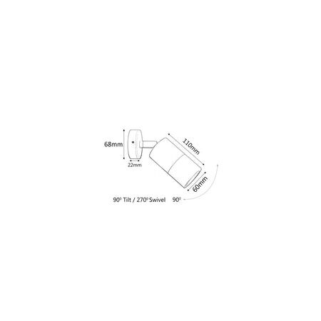 PILLAR FIXED 12V MR16 Matt Grey IP65 RND B/Plate