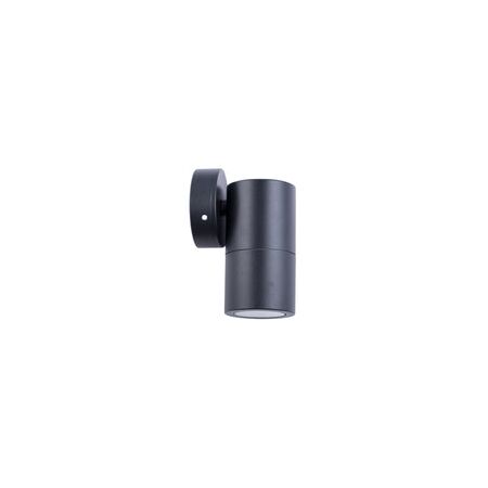 PILLAR D/ADJ 12V MR16 Blk IP65 RND B/Plate