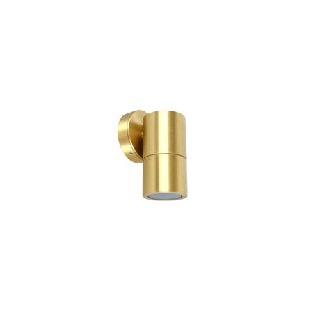 PILLAR S/ADJ GU10 Solid Polished Brass IP65 RND B/Plate