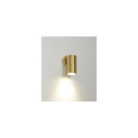 PILLAR S/ADJ GU10 Solid Polished Brass IP65 RND B/Plate