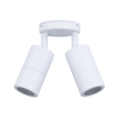 PILLAR Up/Dn 12V MR16 Wh IP65 RND B/Plate
